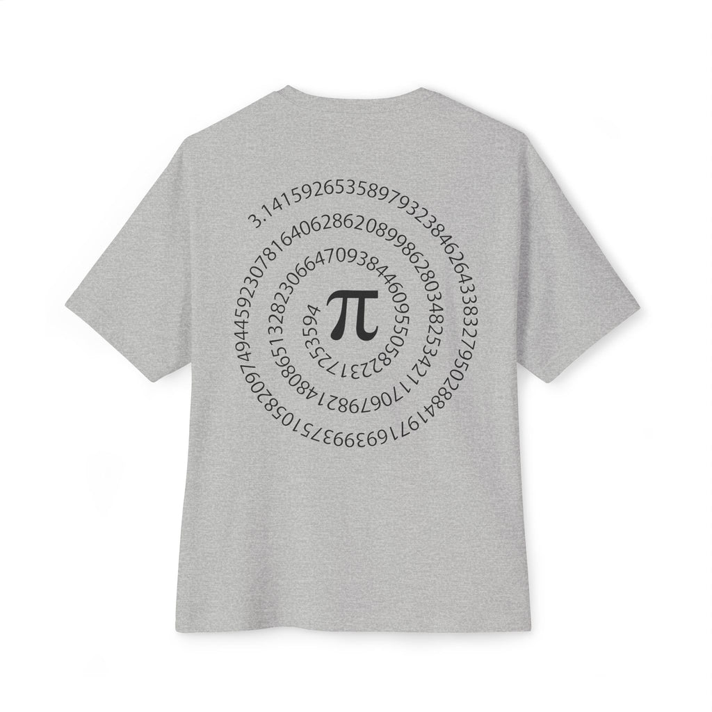 Pi Spiral Oversized Tee — Math Nerd Circle of Pi T-Shirt