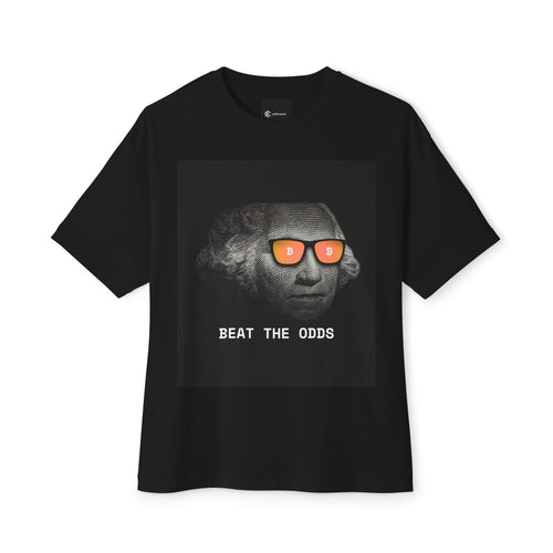 Beat the Odds Tee — George Washington Bitcoin Sunglasses Graphic T-Shirt - caldrwear.com