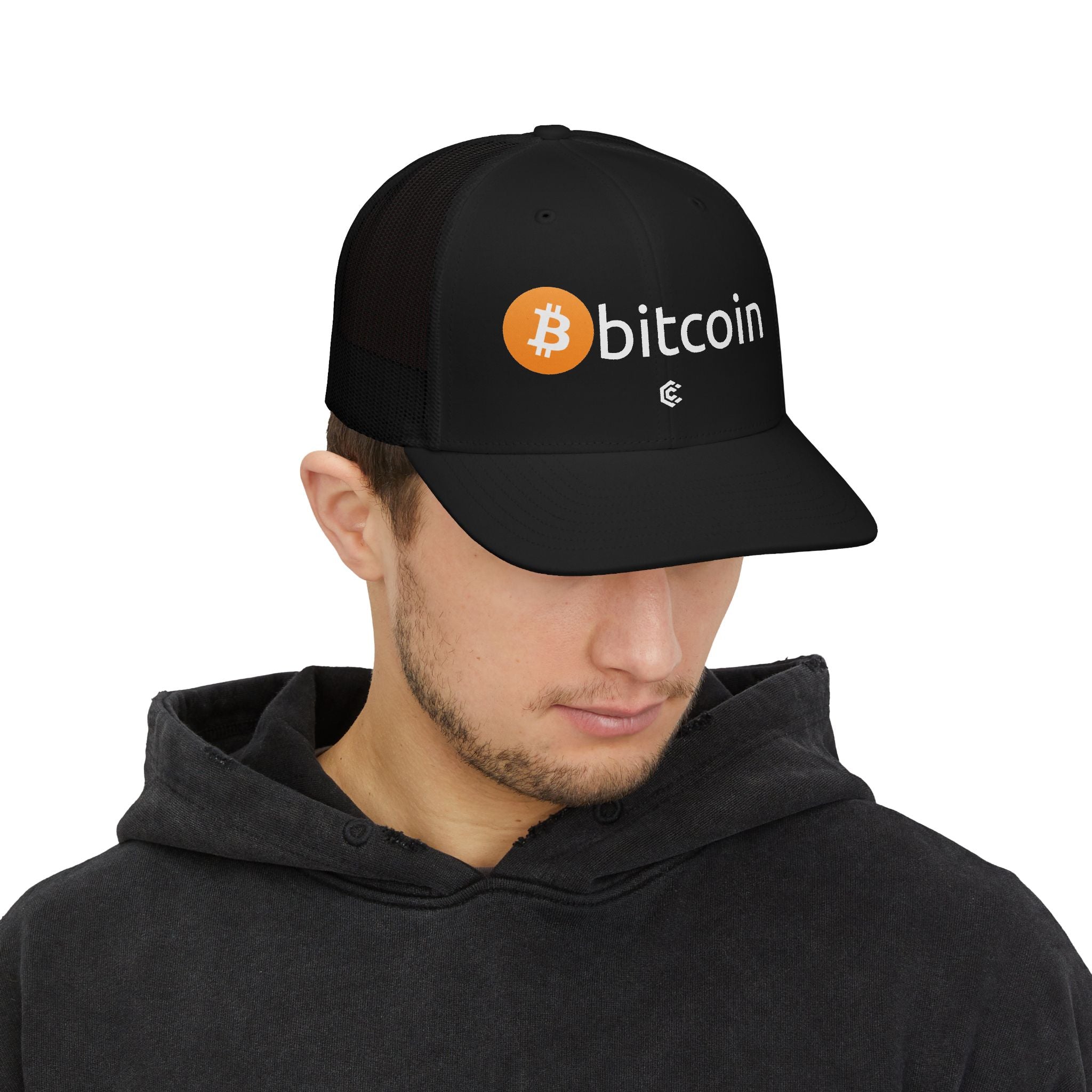 Bitcoin Logo Trucker Cap — Crypto Snapback Hat - caldrwear.com