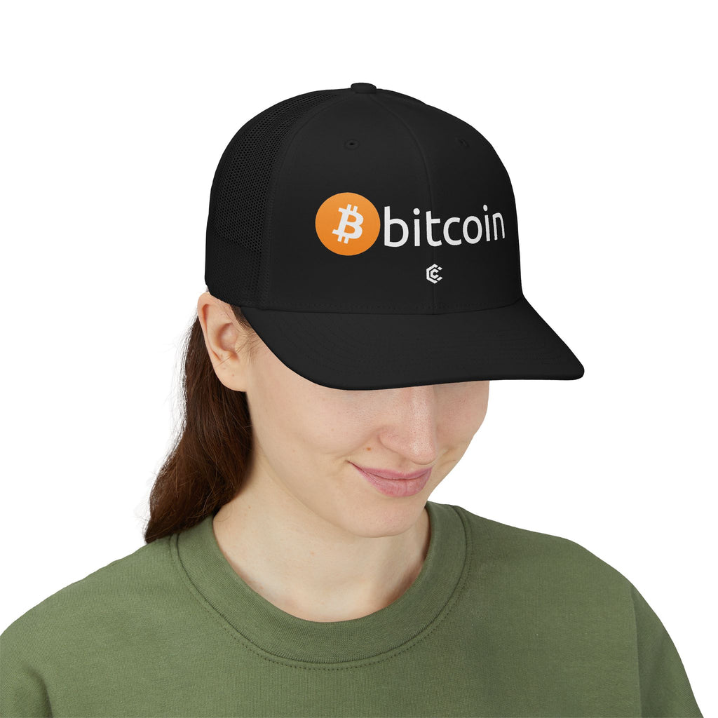 Bitcoin Logo Trucker Cap — Crypto Snapback Hat - caldrwear.com