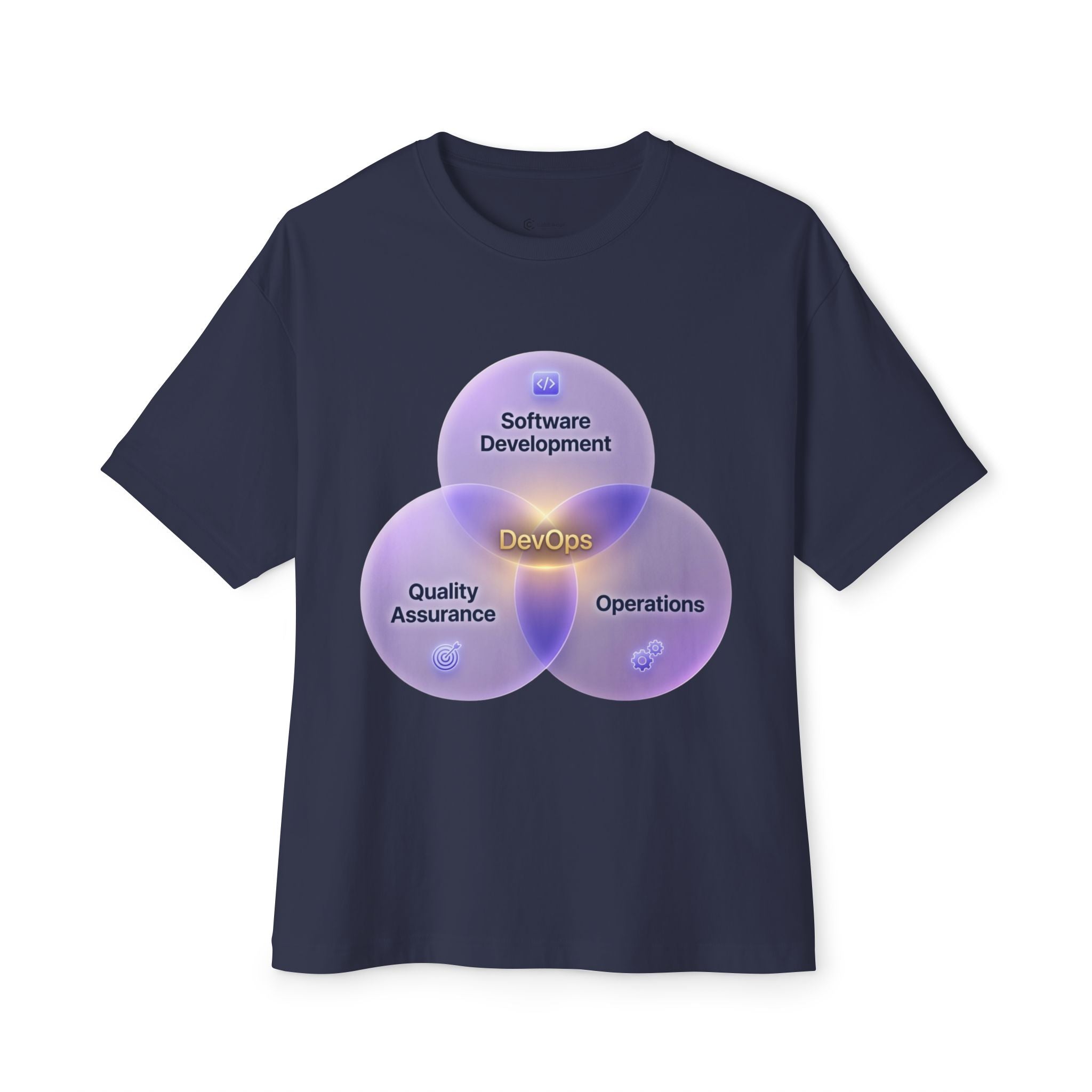 DevOps Venn Diagram Tee — Software Development • Quality Assurance • Operations Graphic Shirt - caldrwear.com