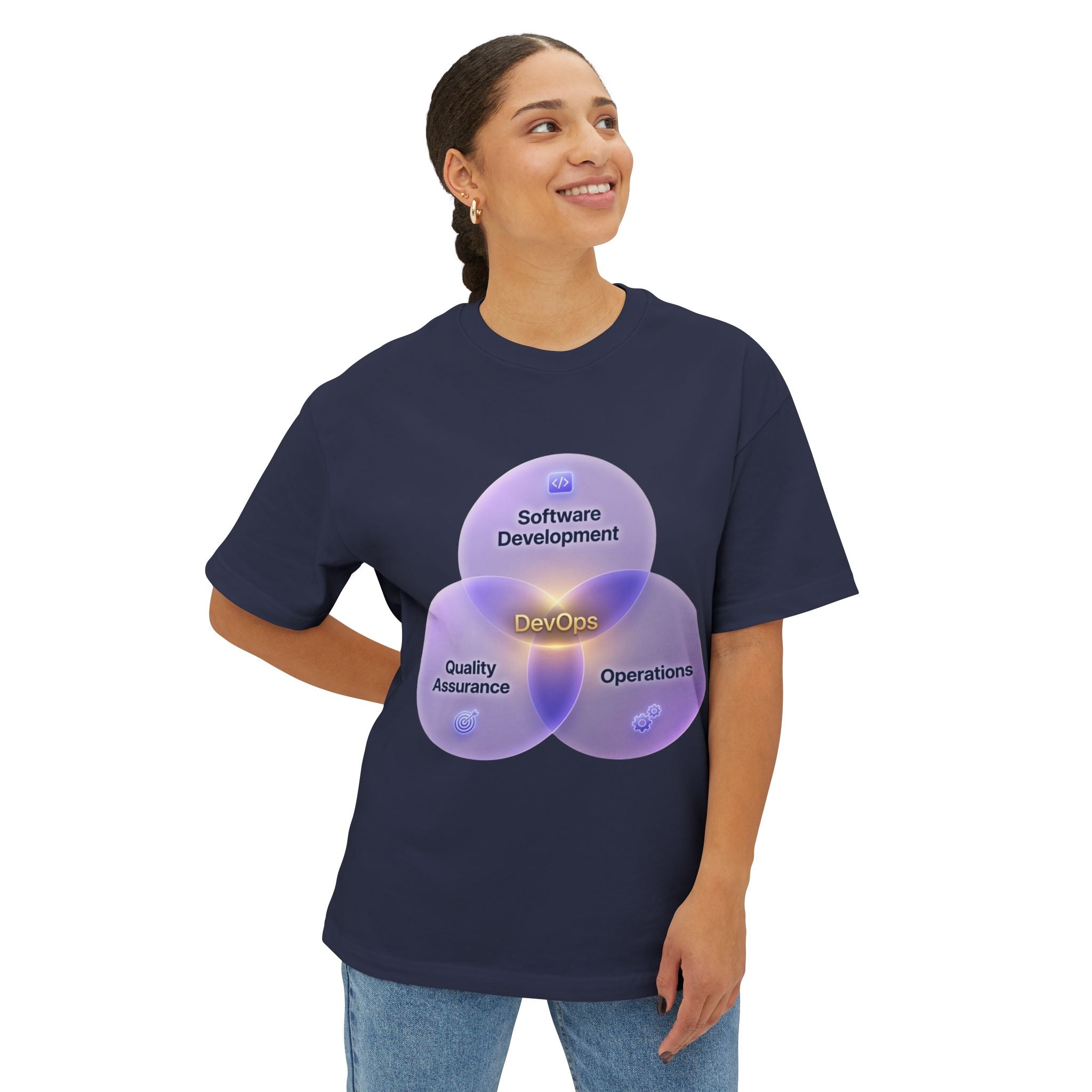 DevOps Venn Diagram Tee — Software Development • Quality Assurance • Operations Graphic Shirt - caldrwear.com
