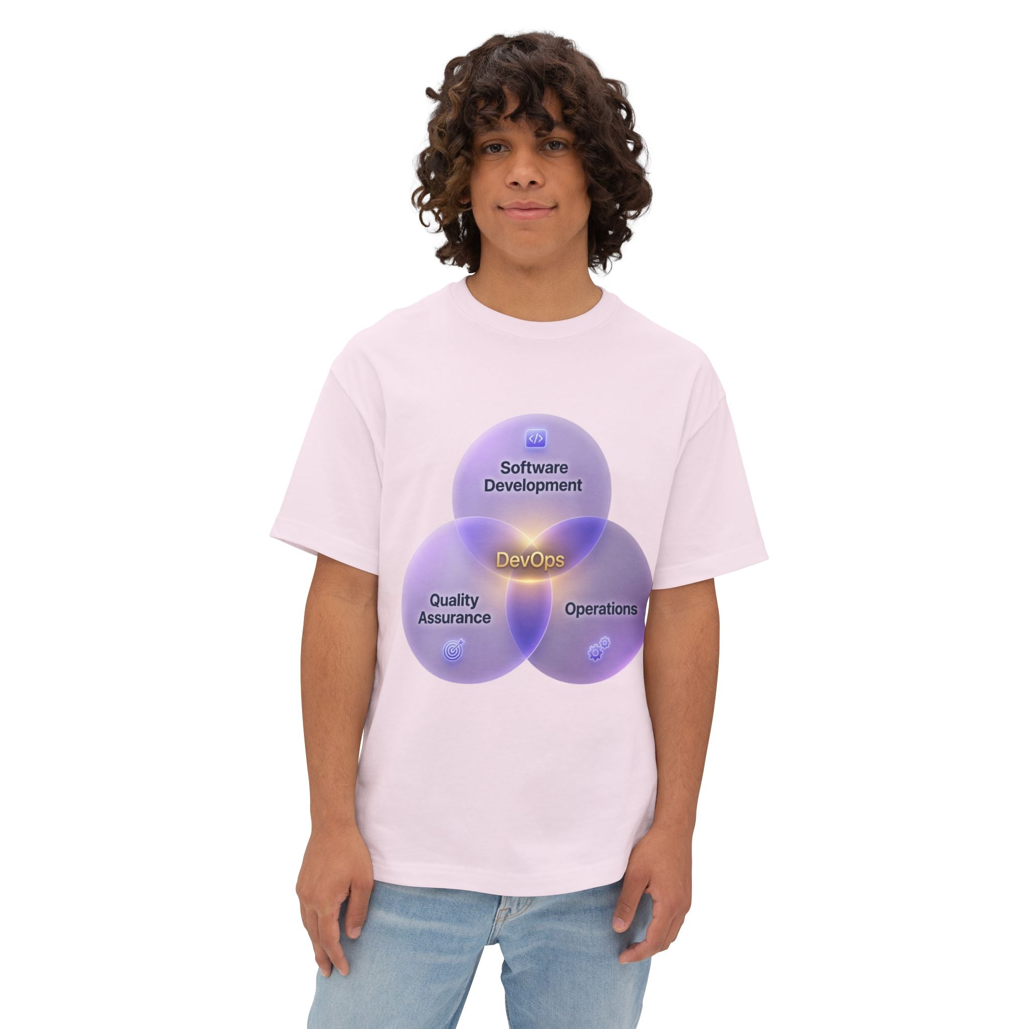 DevOps Venn Diagram Tee — Software Development • Quality Assurance • Operations Graphic Shirt - caldrwear.com