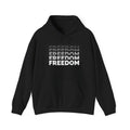 Freedom Gradient Hoodie — Bold Monochrome Freedom Graphic Sweatshirt - caldrwear.com