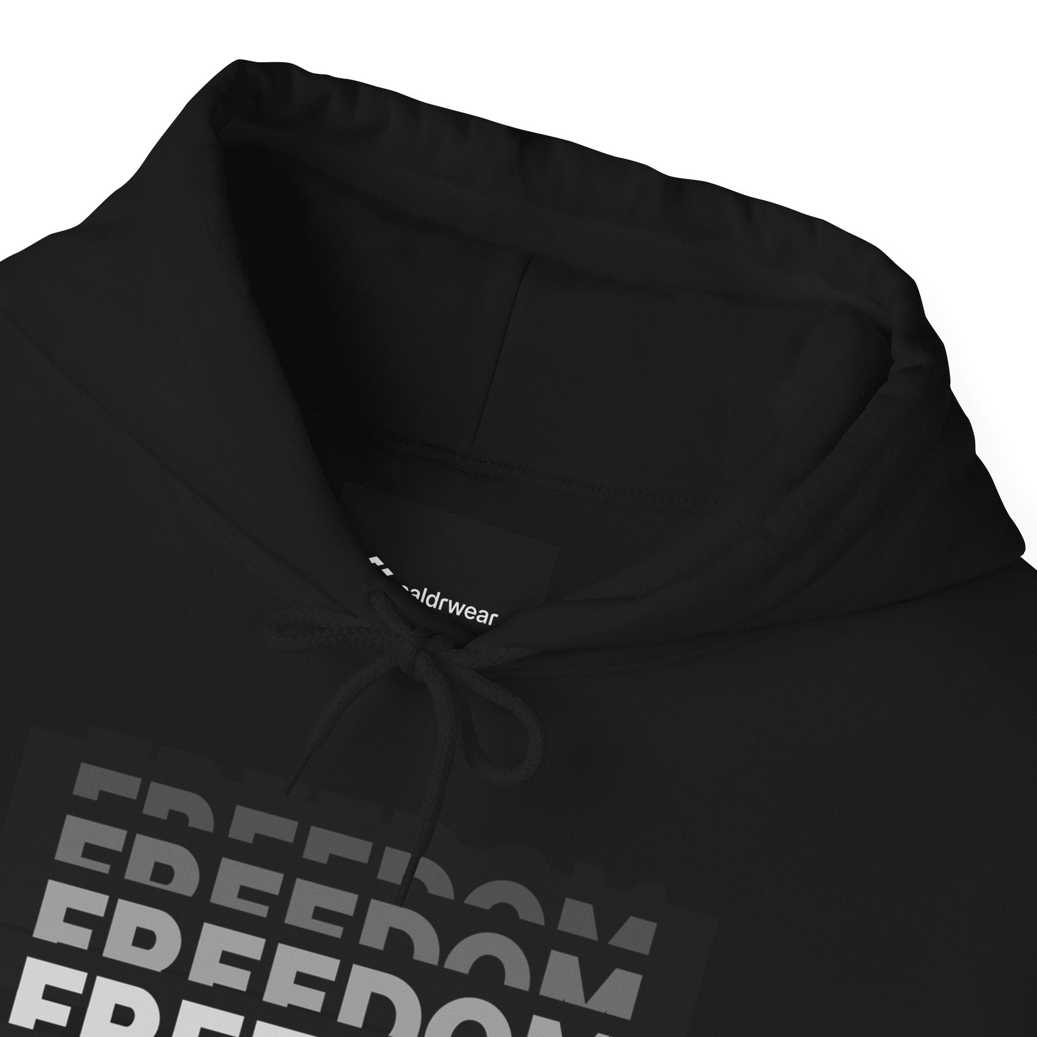 Freedom Gradient Hoodie — Bold Monochrome Freedom Graphic Sweatshirt - caldrwear.com