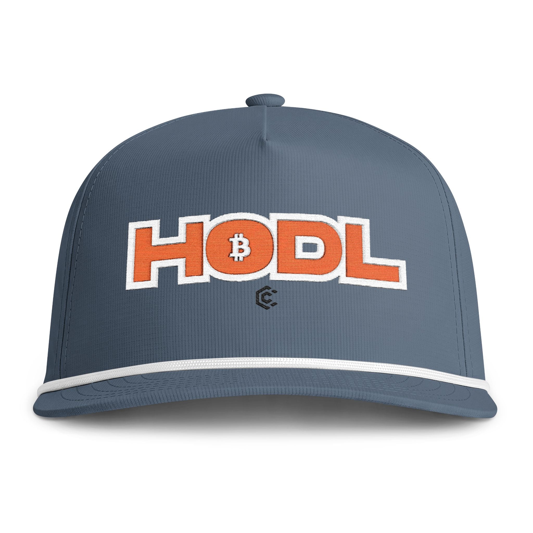 HODL Rope  — Sunwashed Retro Crypto Embroidered Cap - caldrwear.com