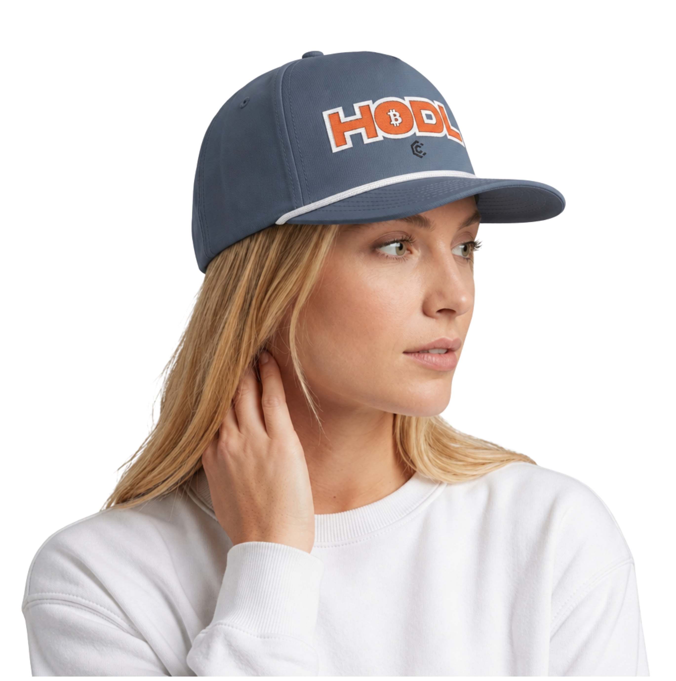 HODL Rope  — Sunwashed Retro Crypto Embroidered Cap - caldrwear.com