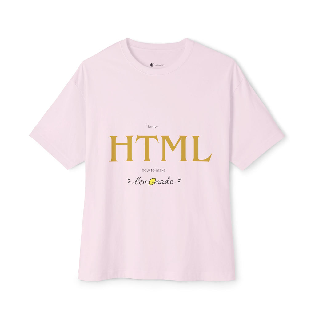 HTML Lemonade Tee — Minimalist Coder T-Shirt - caldrwear.com