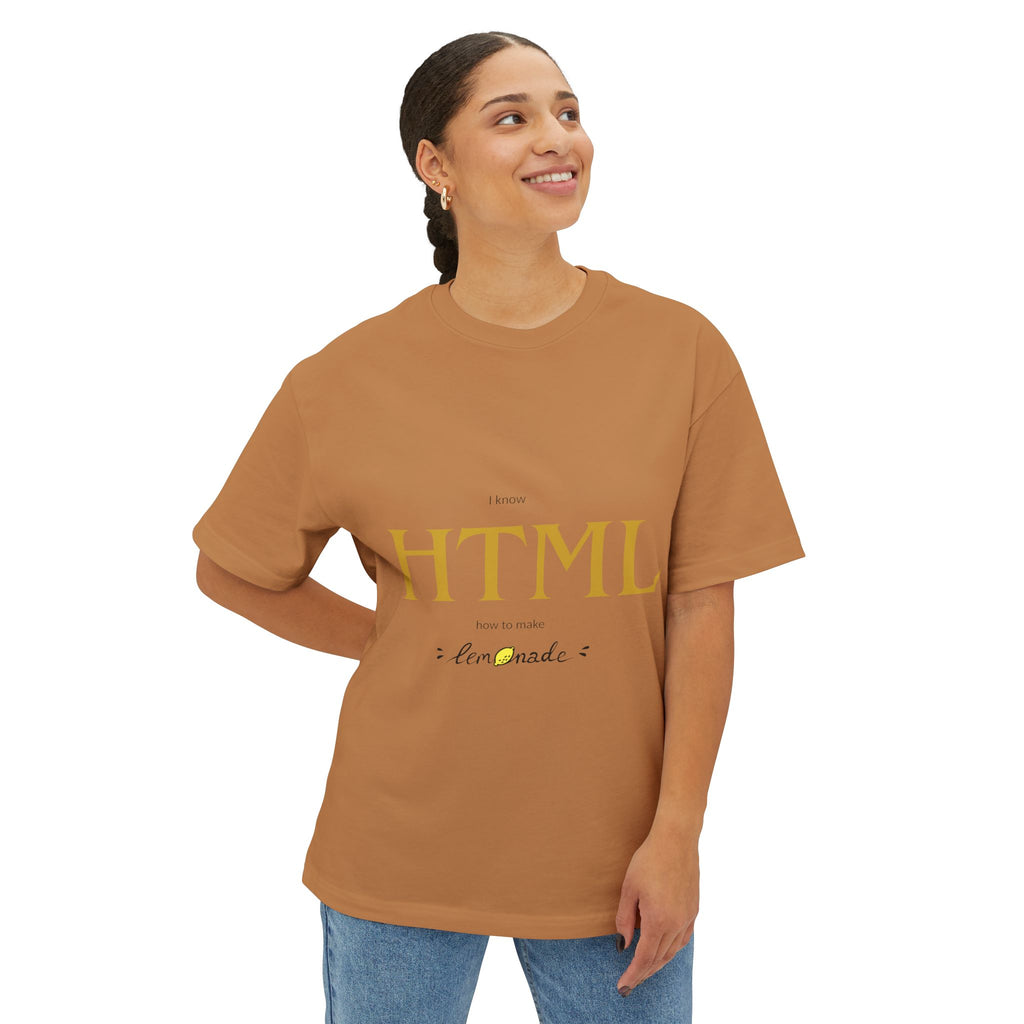 HTML Lemonade Tee — Minimalist Coder T-Shirt - caldrwear.com