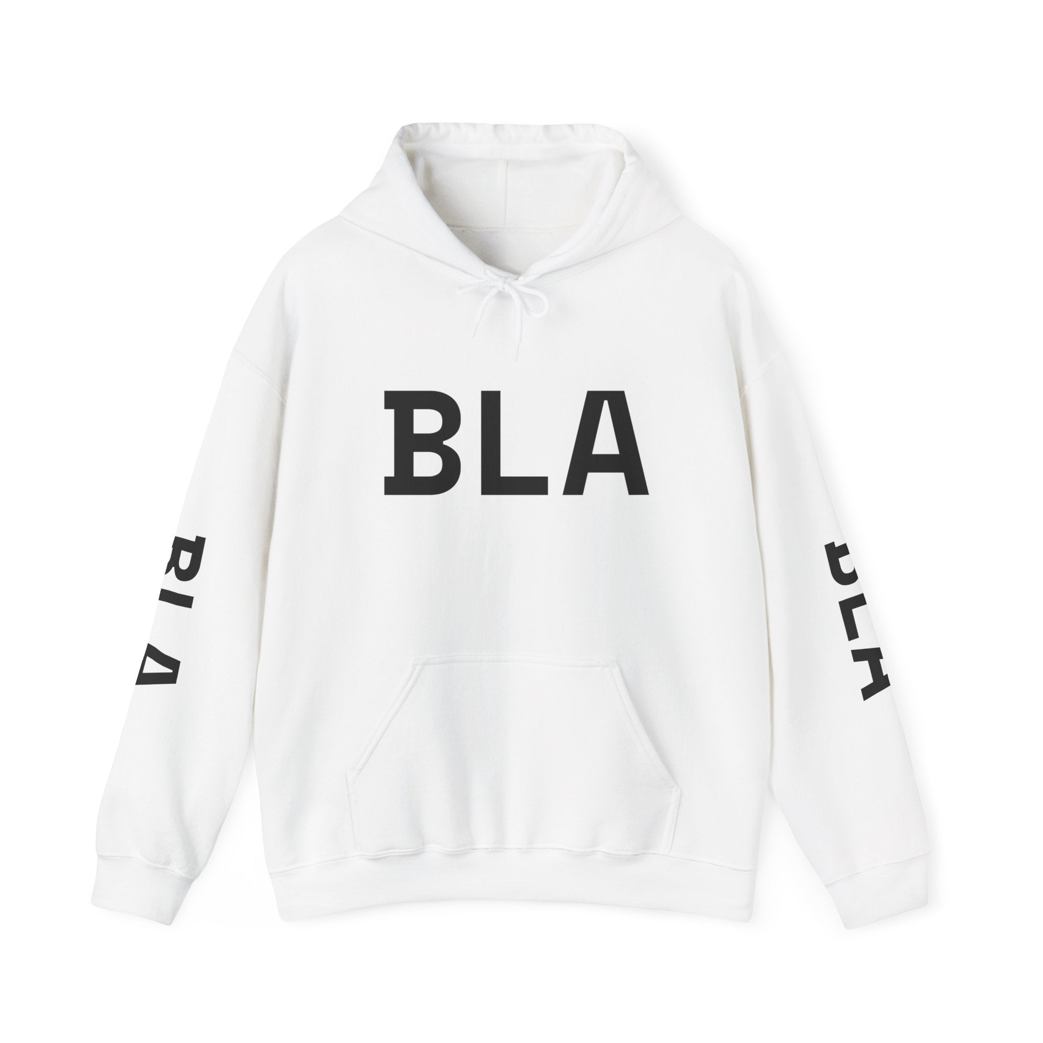 Hoodie — 'BLA BLA' Graphic Text Pullover - caldrwear.com