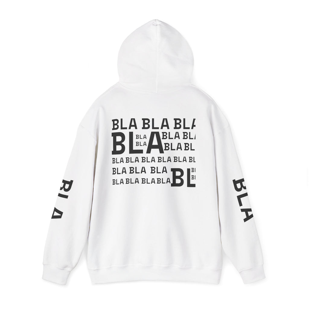 Hoodie — 'BLA BLA' Graphic Text Pullover - caldrwear.com