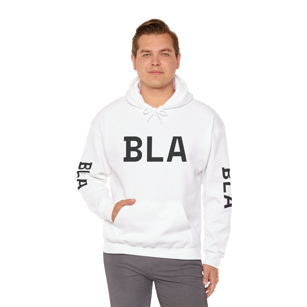 Hoodie — 'BLA BLA' Graphic Text Pullover - caldrwear.com