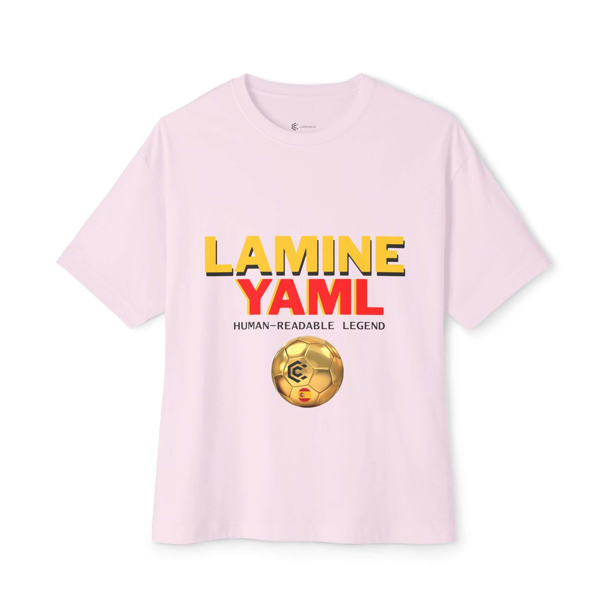 Lamine Yaml Graphic Tee — “HUMAN-READABLE LEGEND” Oversized Boxy T-Shirt - caldrwear.com