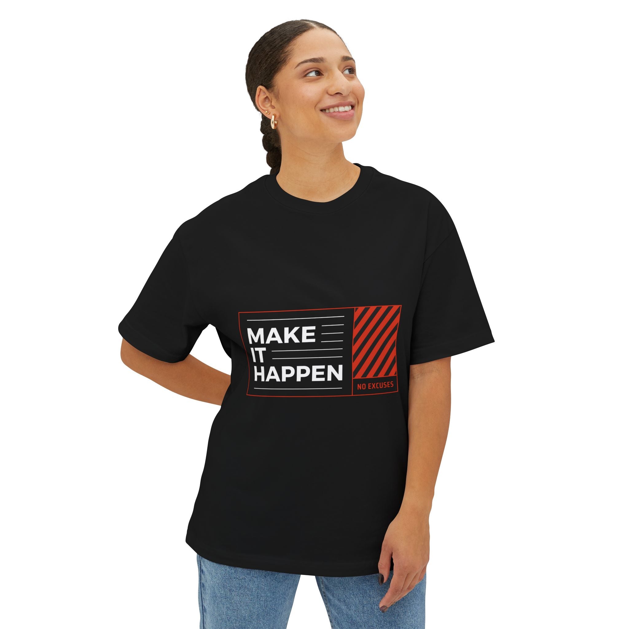 Motivational "Make It Happen" Boxy Tee - caldrwear.com