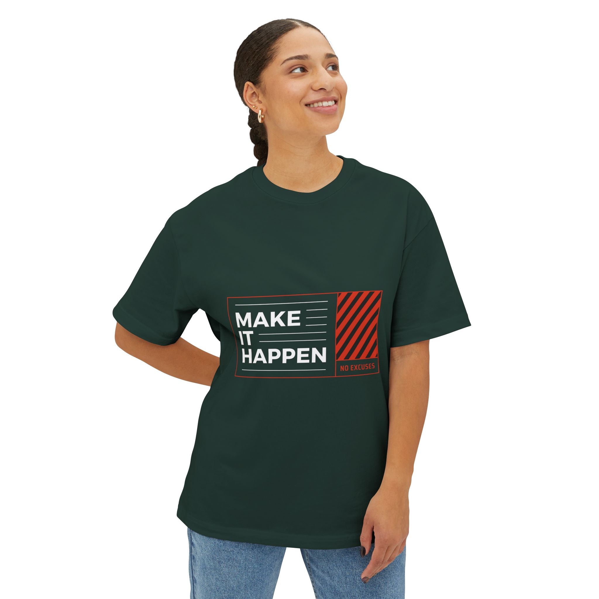 Motivational "Make It Happen" Boxy Tee - caldrwear.com