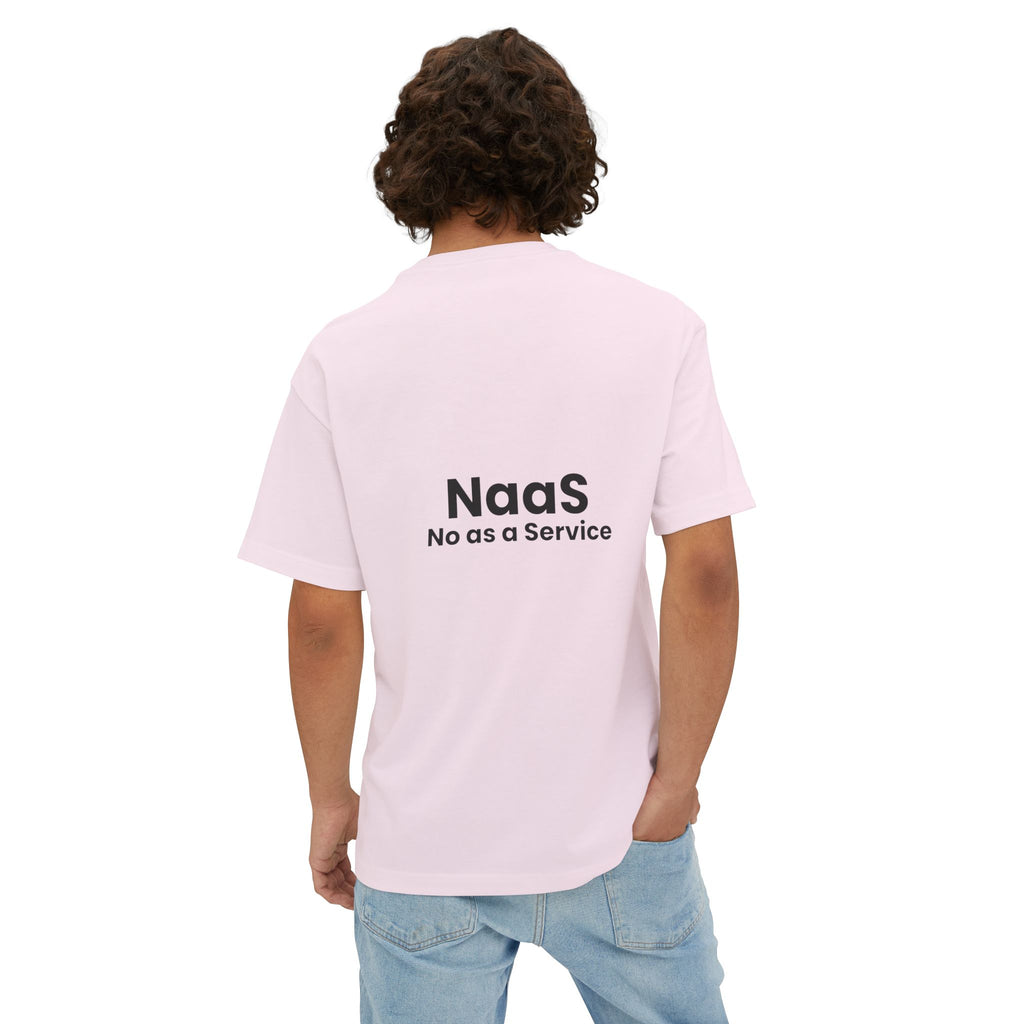 NaaS 'No as a Service' Oversized Boxy Tee — Tech Startup Logo T‑Shirt - caldrwear.com