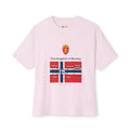 Norway Flag Graphic Tee — "The Kingdom of Norway" Oversized Boxy T‑Shirt - caldrwear.com