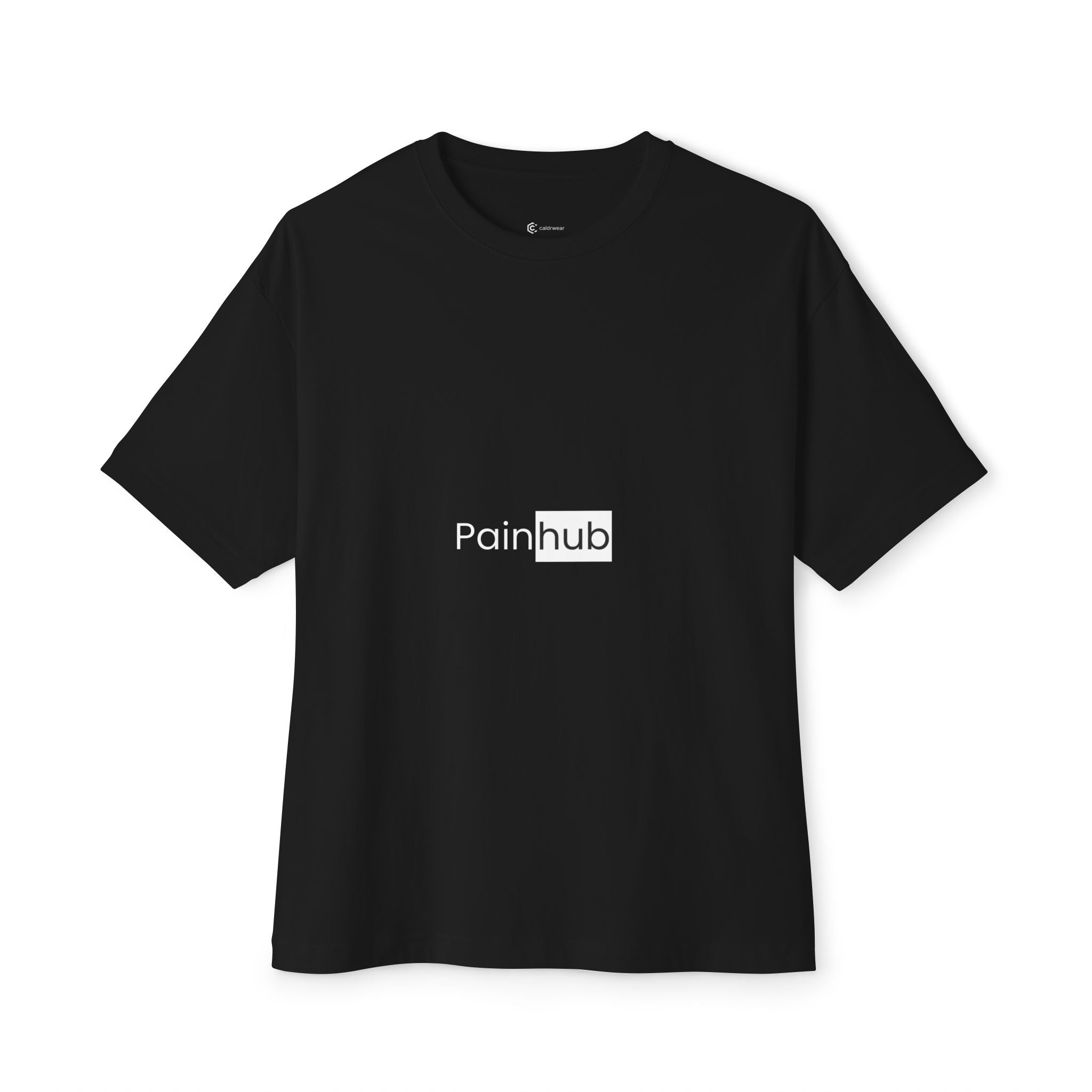 T-Shirt — Painhub Logo Minimalist Black Tee - caldrwear.com