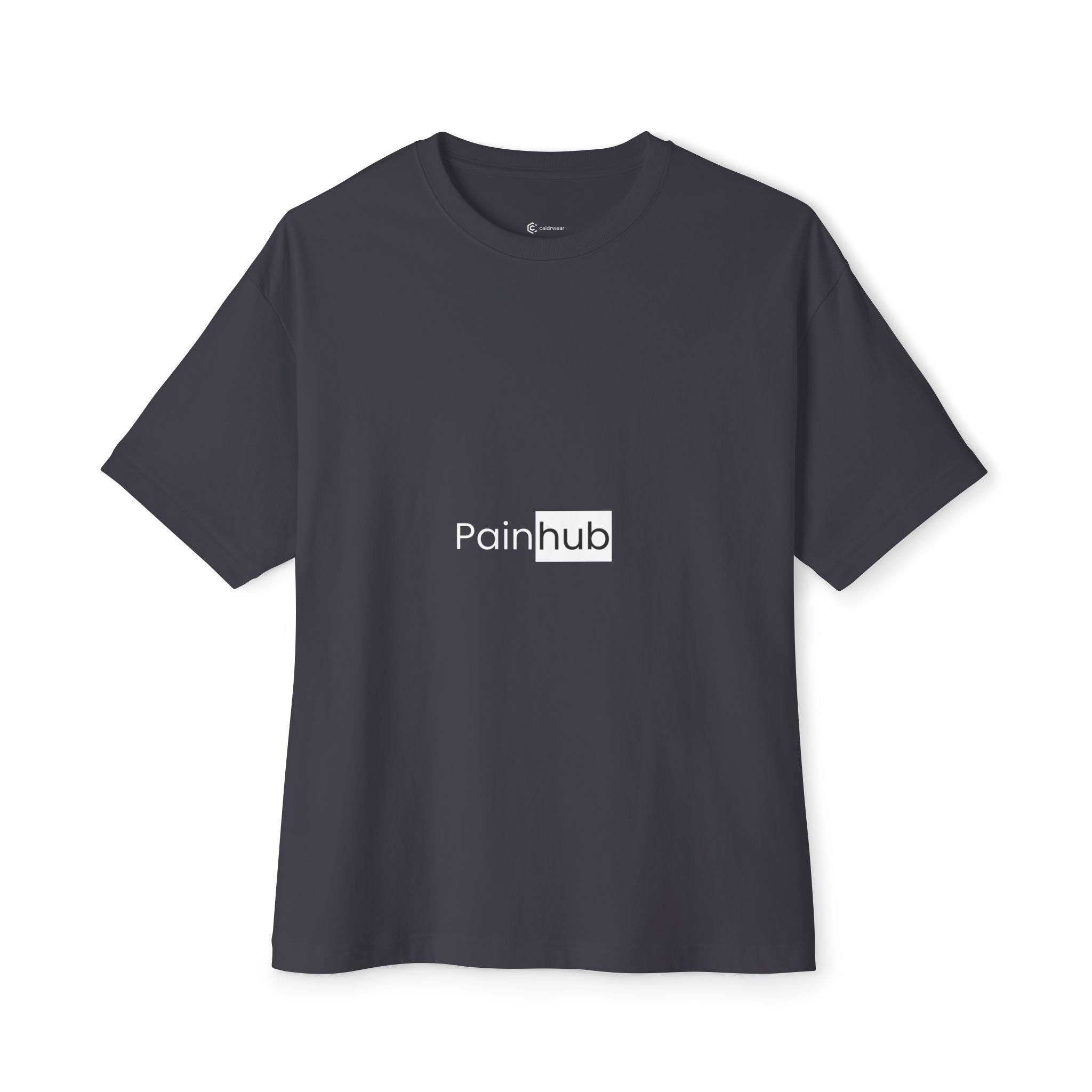 T-Shirt — Painhub Logo Minimalist Black Tee - caldrwear.com