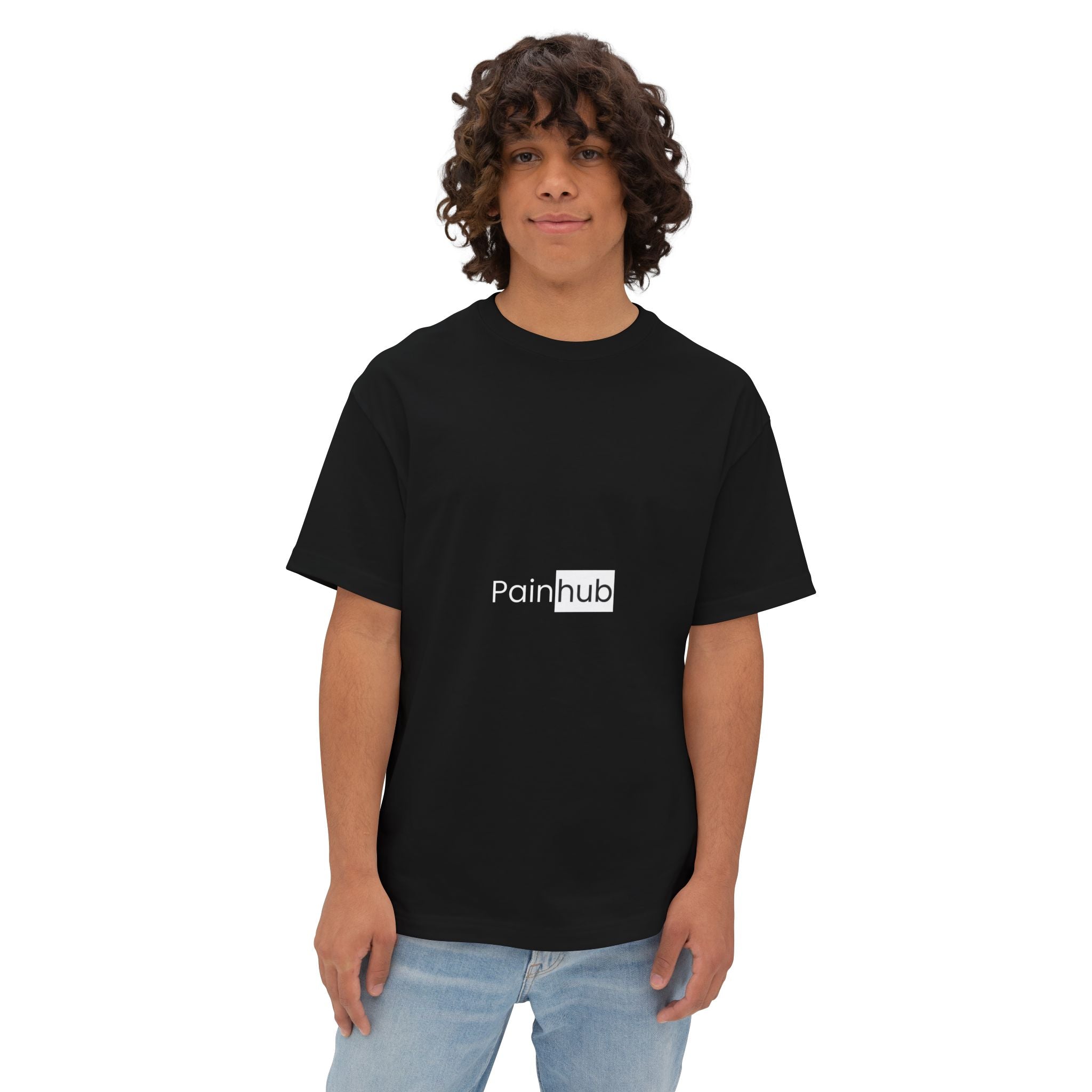 T-Shirt — Painhub Logo Minimalist Black Tee - caldrwear.com