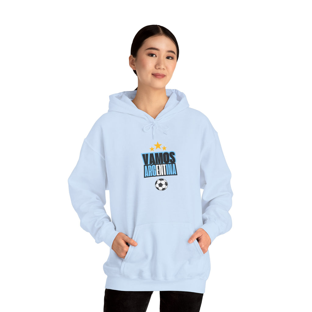 Vamos Argentina Soccer Hoodie — Argentina Flag Sun Football Fan Sweatshirt - caldrwear.com