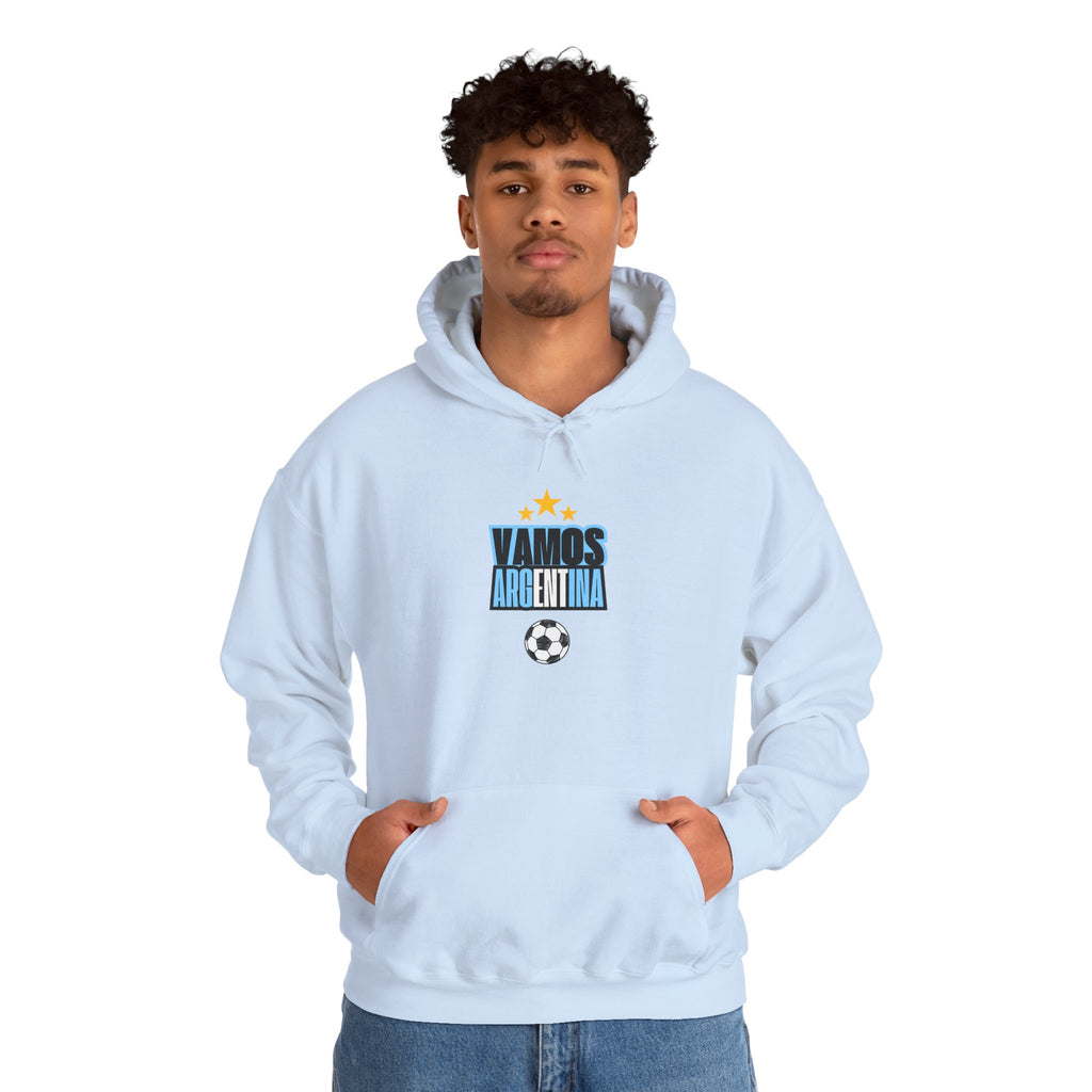 Vamos Argentina Soccer Hoodie — Argentina Flag Sun Football Fan Sweatshirt - caldrwear.com