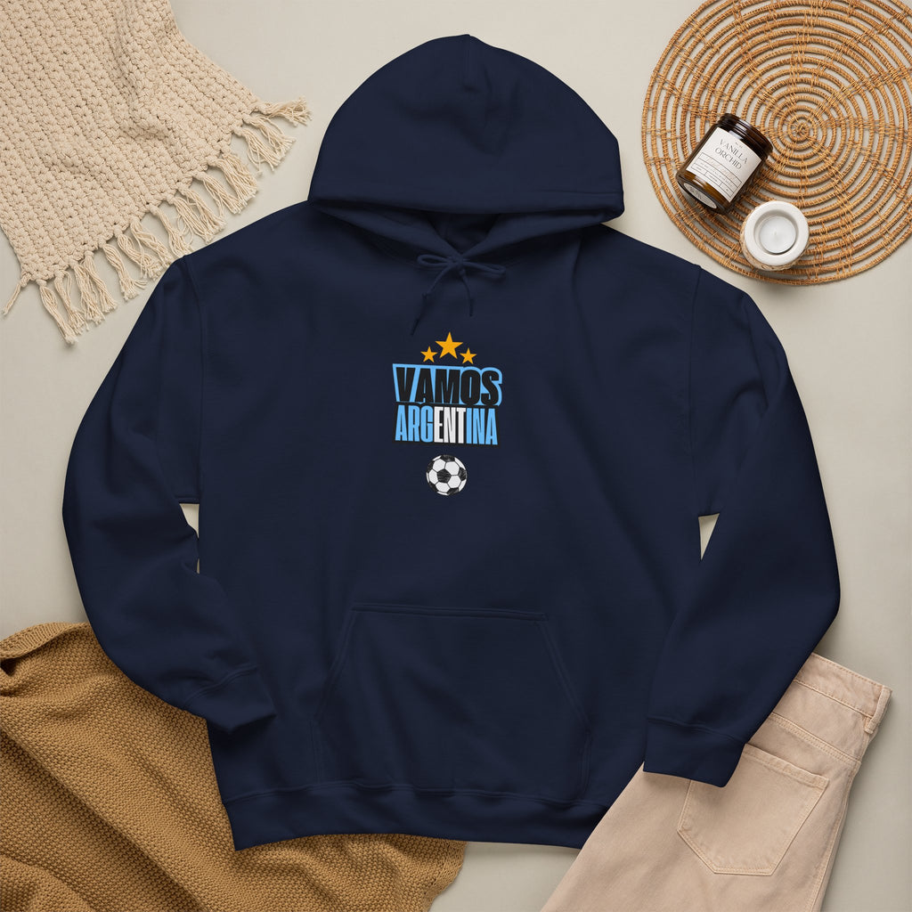 Vamos Argentina Soccer Hoodie — Argentina Flag Sun Football Fan Sweatshirt - caldrwear.com