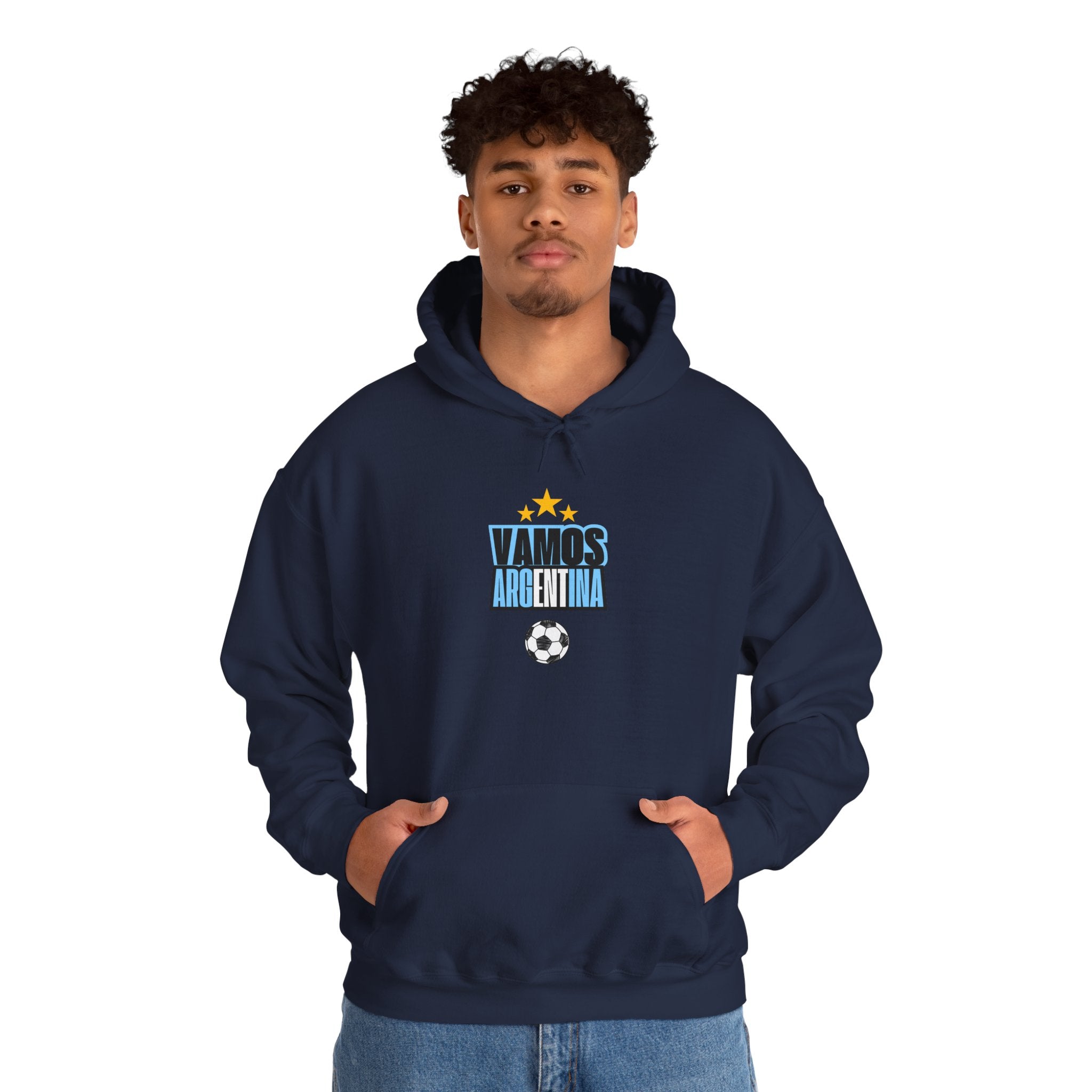 Vamos Argentina Soccer Hoodie — Argentina Flag Sun Football Fan Sweatshirt - caldrwear.com