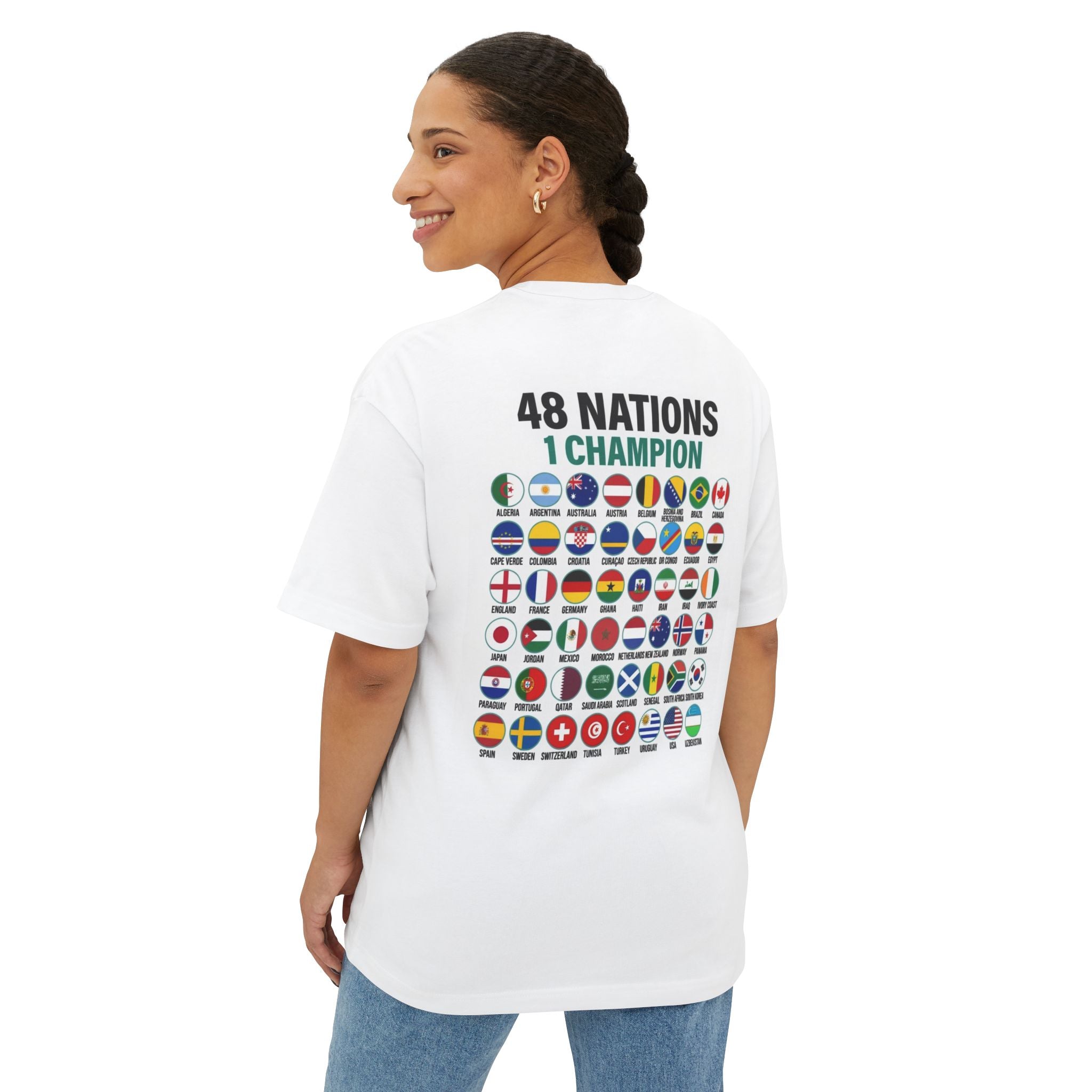 World Cup 2026 Soccer Tee — USA Mexico Canada Flags & 48 Nations Graphic - caldrwear.com