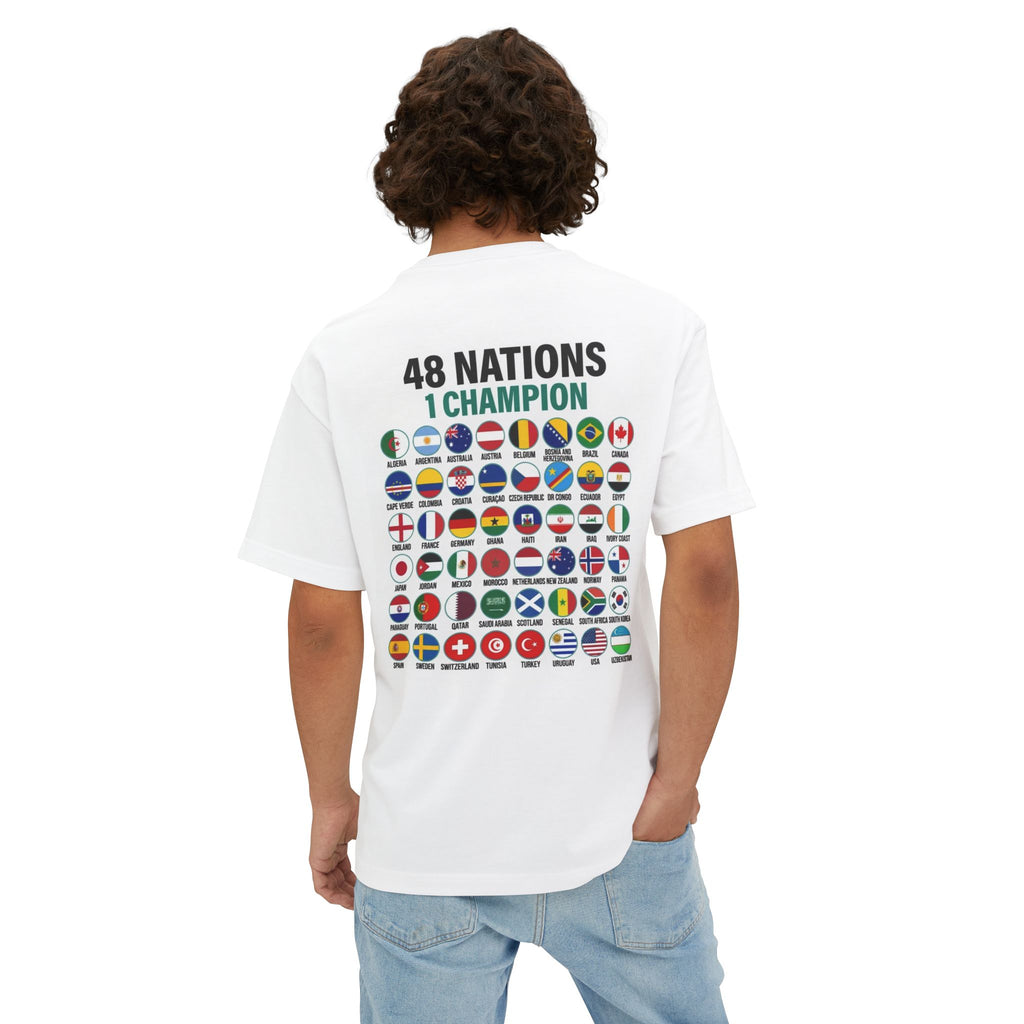 World Cup 2026 Soccer Tee — USA Mexico Canada Flags & 48 Nations Graphic - caldrwear.com